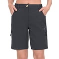 thumbnail image 2 of Little Donkey Andy Women's Hiking Shorts 9 Inch Inseam, Lightweight Golf Shorts Quick Dry with Zippered Pockets (Black XXS), 2 of 6