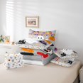 thumbnail image 6 of Manfei Repeating Bat Pattern 7-Piece Twin Bedding,Halloween Skull Print Bedding Comforter Set,Halloween Reversible, 6 of 7