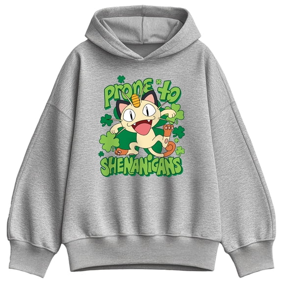 Pokémon - Shenanigans Meowth - Women's Oversized Fleece Hoodie Sweatshirt