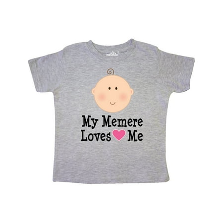 

Inktastic Me Memere Loves Me Grandchild Gift Toddler Toddler Girl T-Shirt
