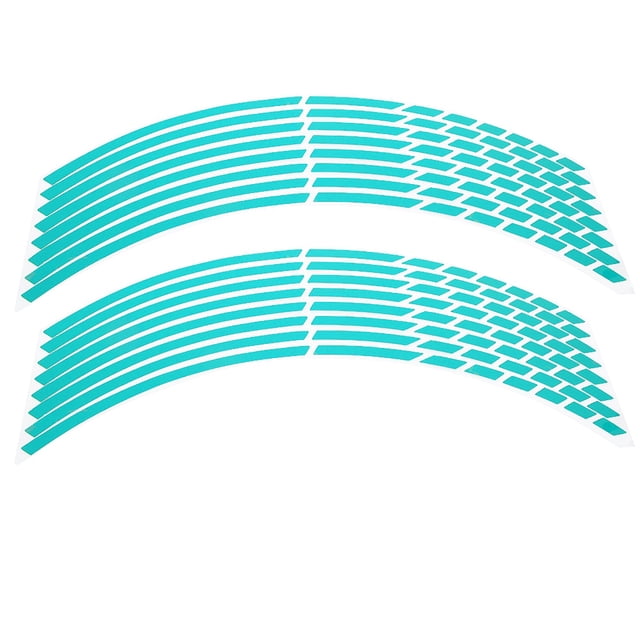 Reflective Wheel Strip Stickers, Great Adhesion Wear Resistant Motorcycle Decoration Accessory, PET Wheel Strips Stickers, 16pcs For Motorbike Scooter