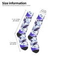 thumbnail image 5 of Daiia Sports Socks Butterflies Printed Novelty Crew Socks for Men Women Knee High Socks Cotton Socks Soft & Breathable Support Unisex Socks, 5 of 9