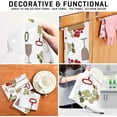 thumbnail image 4 of Grapes Wine Glasses Tea Towels 4 Pack Cork Screw Kitchen Dish Cloth with Hanging Loop, 18"x28" Lint-Free Absorbent Towel for Kitchen Drying Wiping and Cleaning, 4 of 7