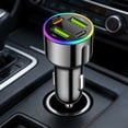 thumbnail image 1 of Yunuuuoa Fast Car Charger 60W 4 Port USB Cigarette Lighter Adapter with LED Light Quick Charge Compatible for iPhone Android Smartphones Tablets in Vehicle Travel, 1 of 6