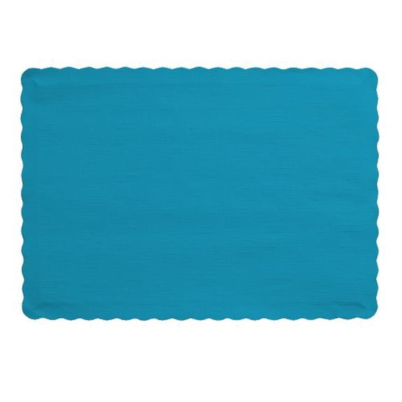 Touch of Color Placemats, 9.5" x 13.375", Turquoise, 50 Ct