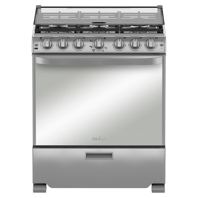 Estufa Mabe Piso 30 Pulgadas 6 Quemadores Acero Inoxidable con Air Fry DEMA7673CFIX0
