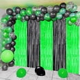 thumbnail image 5 of Green Black Graduation Backdrop 2026, Foil Fringe Curtains for Birthday Party Decorations, Halloween Photo Streamers, Green and Black Theme Party Supplies (3 Pack), 5 of 7