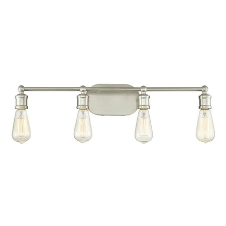 

Trade Winds Lighting 4 Light Bathroom Vanity Light In Brushed Nickel - TW021610BN