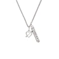 thumbnail image 2 of Delight Jewelry Silvertone Open Cupid's Heart Silvertone Forever Bar Charm Necklace, 23", 2 of 4