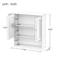 thumbnail image 2 of Cterwk Bathroom Wall Cabinet with Doule Mirror Doors and Shelvs, 2 of 9