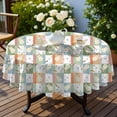 thumbnail image 4 of Easter and Checkered Squares Multicolor Pattern Round Tablecloth 60", Wrinkle-Resistant Wipeable Cover for Kitchen, Dining, Picnic & Patio, 4 of 6
