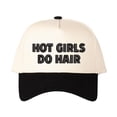thumbnail image 2 of HOT GIRLS DO HAIR Letter Embroidered Color Block Trucker Hat Unisex Adjustable Cotton Breathable Fashion Cap for Travel Daily Wear, 2 of 11