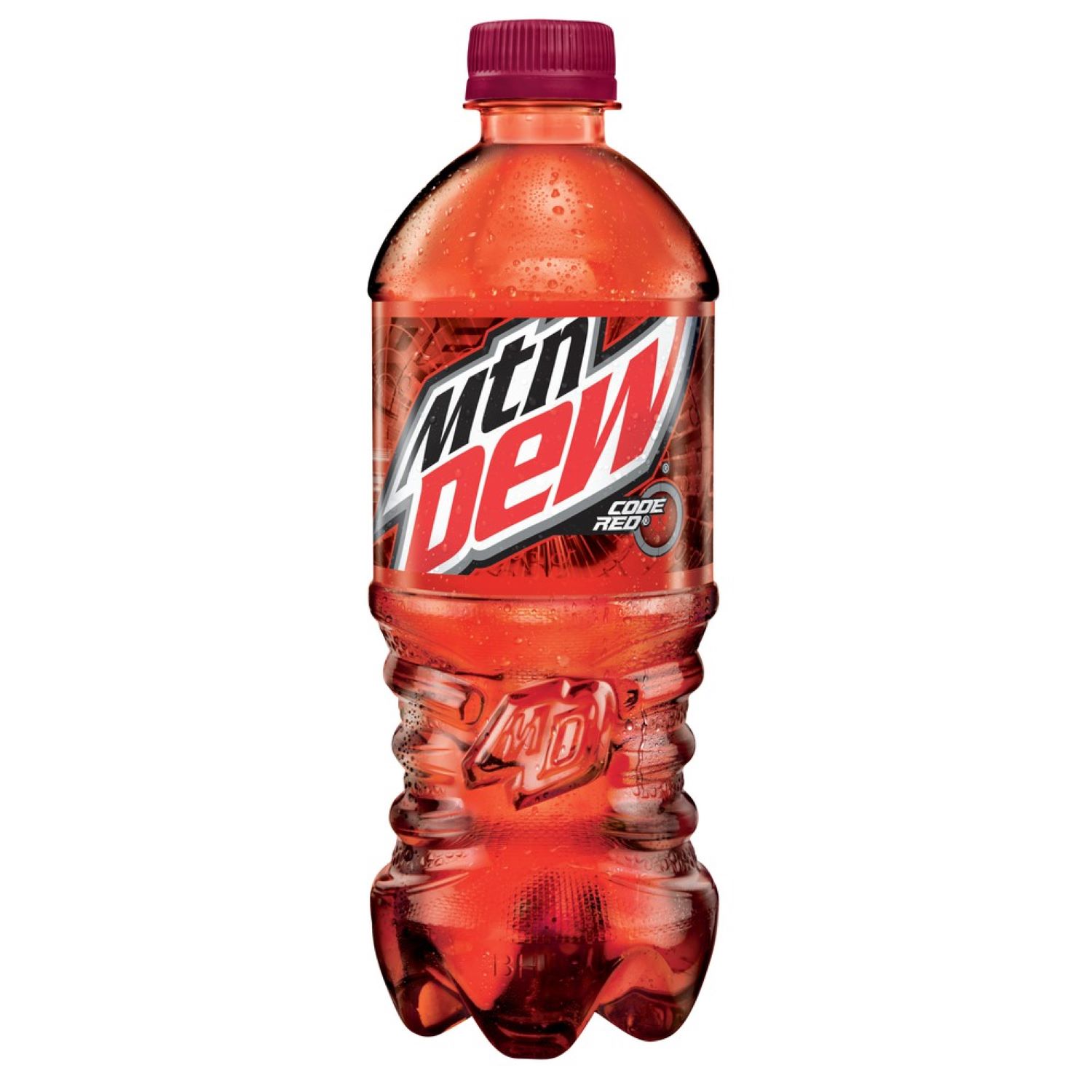 Mountain Dew Code Red Cherry Flavor Soda, Pack of 24 - 20oz Bottles ...