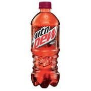 Mountain Dew Code Red Soda 20oz Bottles, Quantity of 24