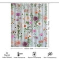 thumbnail image 2 of Floral Colorful Flower Shower Curtain for Bathroom with 12Hooks, Polyester Fabric Thick Shower Curtain Washable Waterproof Curtain, 2 of 6