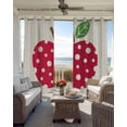 thumbnail image 6 of Red Apples Kitchen Curtains Watercolor Botanical Modern Abstract Art Cafe Short Curtains for Bathroom Blackout Window Curtain Grommet Small Window Treatment Drapes for Bedroom Living Room 52"x45"x2, 6 of 9