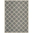 thumbnail image 3 of SAFAVIEH Courtyard Ariel Geometric Indoor/Outdoor Area Rug, Anthracite/Beige, 4' x 5'7", 3 of 10
