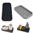 thumbnail image 1 of Alfombrilla de goteo de silicona - Organizador de fregadero para esponjas, cepillos, jabón, fregadero, alfombrilla de secado de copas de vino - Soporte antideslizante para fregadero, fregadero, utensilios de cocina ( LingWen 8390612709067, 1 of 1
