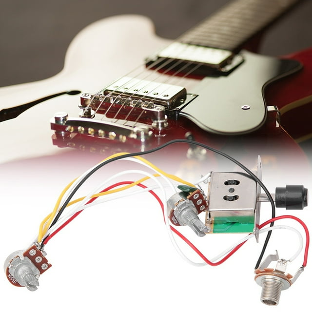 Faisceau Électrique, Faisceau de Câblage Précâblé, Prise de Commutation à 3 Positions Facile à Installer pour Guitare Électrique d'Atelier de Réparation d'Instruments de Musique