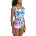 thumbnail image 4 of BIMEI Women's One-Piece Pocketed Mastectomy Swimsuit Tummy Control Pocketed Swimwear Floral Print Bathing Suits 886, Flower, M, 4 of 12