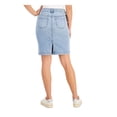 thumbnail image 2 of CHARTER CLUB Womens Blue Denim Pocketed Zippered Stretch Above The Knee Pencil Skirt 12, 2 of 4