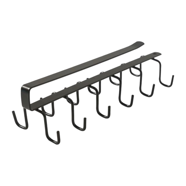 Coffee Mug Holder Under Shelf Storage Rack With 12 Hooks Wall Mounted Metal Rack For Kitchen Cabinets Pots Pans Spoons Spatulas