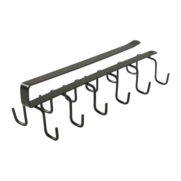 Under Cabinet Coffee Mug Holder With 12 Hooks Wall Mounted Metal Rack For Kitchen Storage 10.24 in x 2.56 in