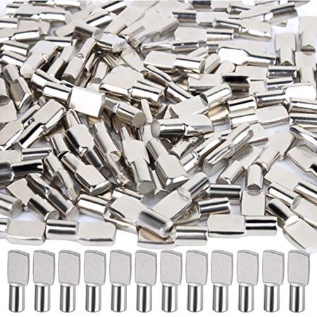 

100 Packs Shelf Pins FANDAMEI Metal Nickel Support Pegs Spoon Shaped Cabinet Support Pins Holder (5mm)