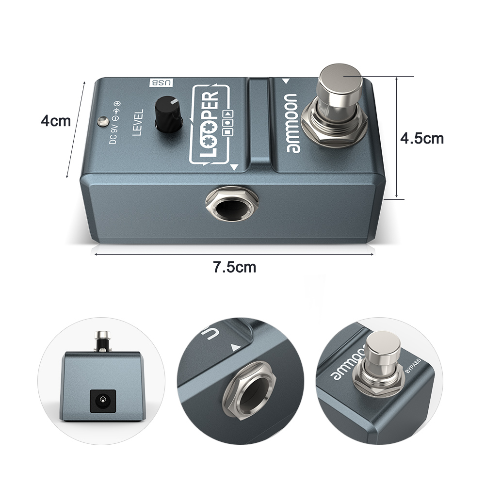 Effect Pedal,Pedal Looper 10 With Usb Cable Pedal 10 Usb 10 Unlimited 10 Ap-09 10 Ap 09 Loop Pedal Usb Cable Effet De 10 Cable Loop Pedal With Unlimited Loop Avec Câble 10 Ap