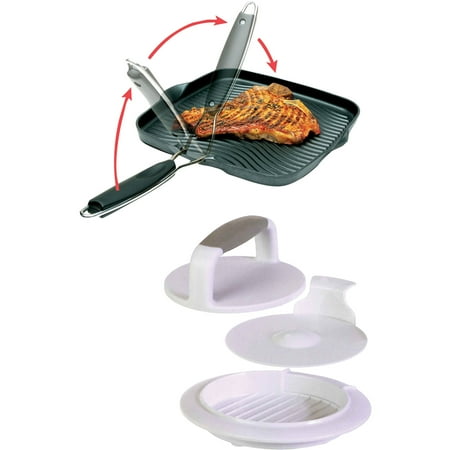 Non-stick single hamburger press