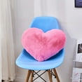 thumbnail image 1 of Imitation Rabbit Hair Heart-shaped Cushion Throw Pillow Cover Case Pillowcase Home Decor, 1 of 8