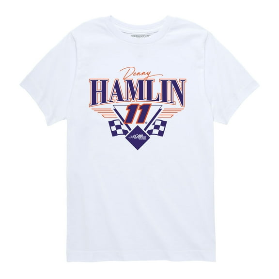 NASCAR - Denny Hamlin Triangle Wings - Kids Youth Short Sleeve Graphic T-Shirt