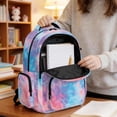 thumbnail image 5 of SEANATIVE Students Backpack for School Travel Laptop Backpack 17 Inch Lightweight Casual Daypack Schoolbag for Elementary Middle High School, Tie-dye Blue Pink Violet, 5 of 7