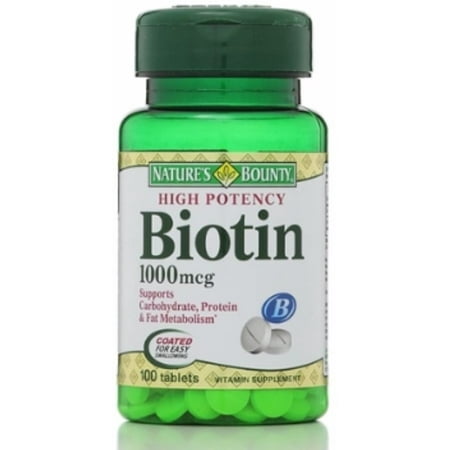 Nature's Bounty mcg Biotine 1000 comprimés 100 ea (Paquet de 4)