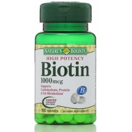 Nature's Bounty mcg Biotine 1000 comprimés 100 ea (Paquet de 6)