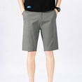 thumbnail image 5 of Flmei Men's Casual Shorts Washed Cotton Beach Shorts for Mens Summer Solid Colou Cargo Five Pants with Pockets Size 28-38, 5 of 9
