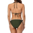 thumbnail image 4 of Womens Triangle Bikini Swimsuit String Halter Two Piece Bathing Suits, 4 of 6