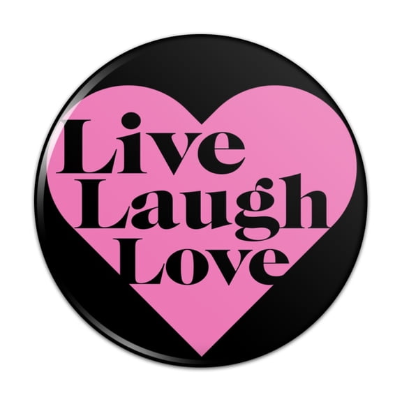 Live Laugh Love in Heart Pinback Button Pin