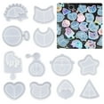 thumbnail image 1 of 12PCS Silicone Mold Creative Multiuse Lovely Pendant Mold Resin Casting Mold, 1 of 10