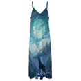 thumbnail image 3 of Wolves in The Moonlight Design Sleeveless Dress Woman Fashion Long Dresses Women's Summer Suit Dress 2025, 3 of 6
