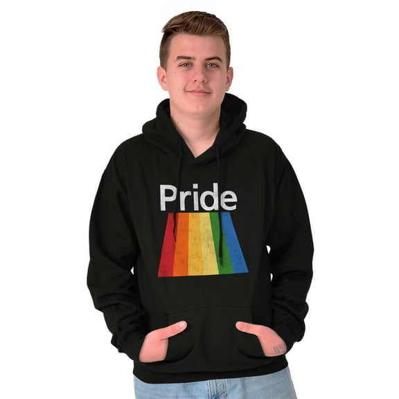 Gay Rainbow Pride Flag LGBTQ Rights Hoodie Sweatshirt Women Men Brisco Brands S