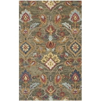 SAFAVIEH Blossom Lennon Floral Wool Area Rug, Green/Multi, 5' x 8'