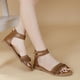 thumbnail image 2 of Bmisegm Plus Size Sandals for Women Fashionable Soft Soled Back Pack Roman Sandals Sandals Women Summer Brown 8.5, 2 of 9