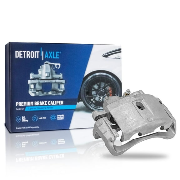 Detroit Axle - Front Left Brake Caliper for Chevy GMC Silverado Suburban Express Savana Sierra Avalanche 2500 3500 Cadillac DeVille DTS Driver Side Disc Brake Caliper w/Bracket Replacement