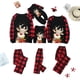 thumbnail image 4 of Conjuntos de pijamas familiares a juego Pijamas navideños de manga larga y pantalones a cuadros de Papá Noel Ropa de estar por casa Ropa de dormir navideña, 4 of 7