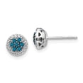 thumbnail image 3 of 14K White Gold Blue/White Diamond Earrings (0.248Ct), 3 of 4