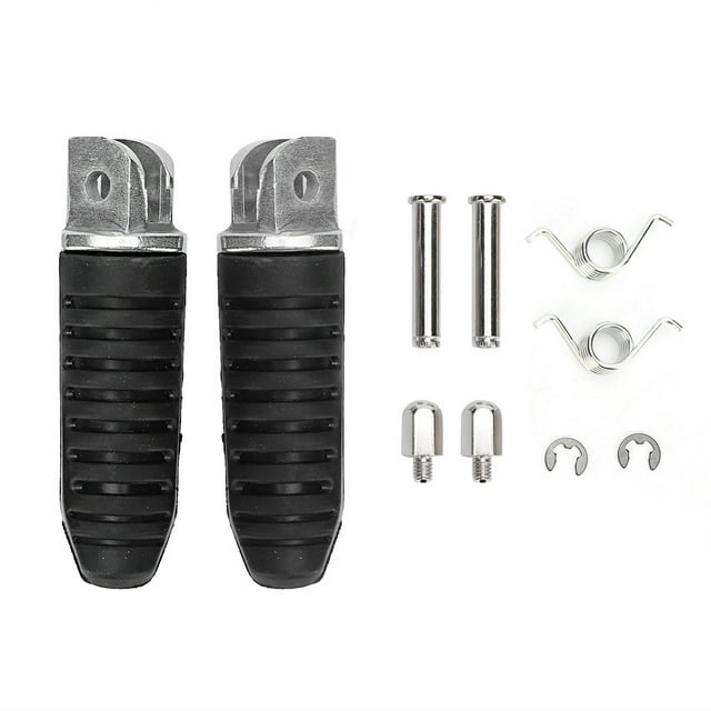 2 estriberas delanteras de aluminio negras para Suzuki DL650 V-Strom 2004-2012