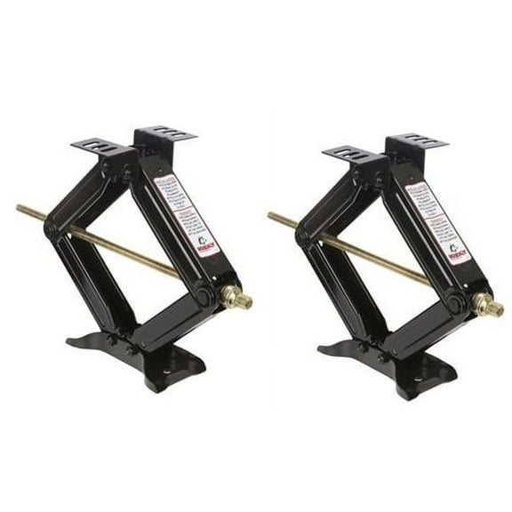 Husky Towing 88134 Stabilizing Scissor Jacks - 20" - 5000 Lbs - Set Of 2