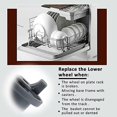 thumbnail image 2 of 26-27 Dishwasher Basket Wheel Lower Basket Wheel Pack of 8 Replacement for Bo-sch Ken-more Sie-mem Ne-ff Universal Dishwasher Cutlery Basket 165314, 2 of 5