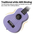 thumbnail image 4 of Ukelele AODSK Concert Violet para principiantes, 23 pulgadas, con correa de nailon, 4 púas, regalo navideño, 4 of 6